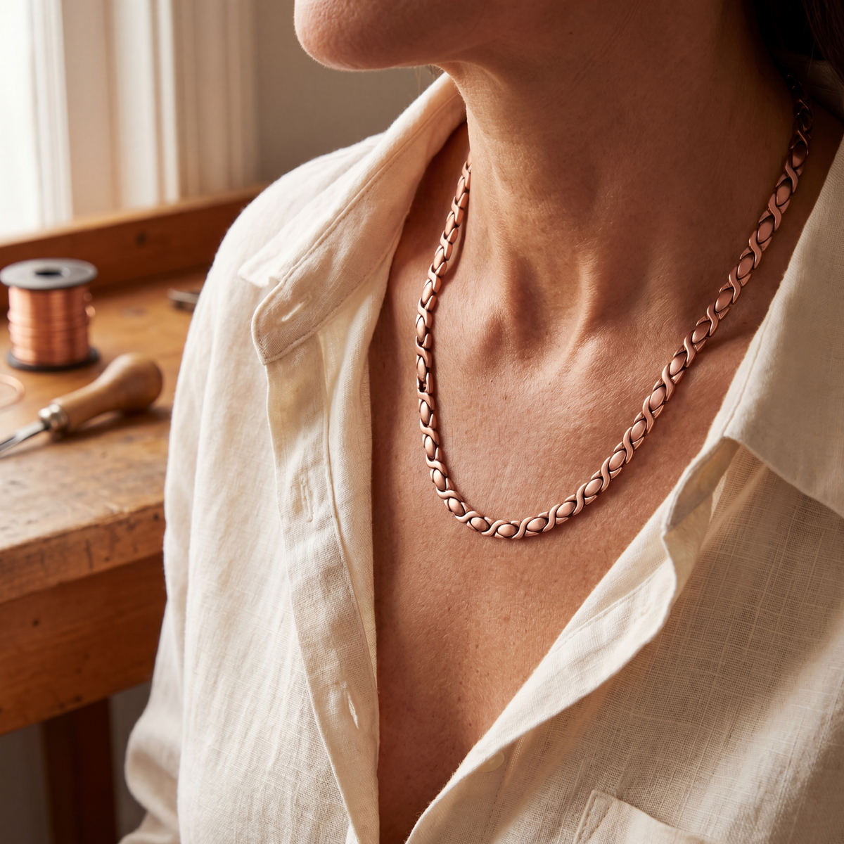 Harris' Cedar Copper Necklace