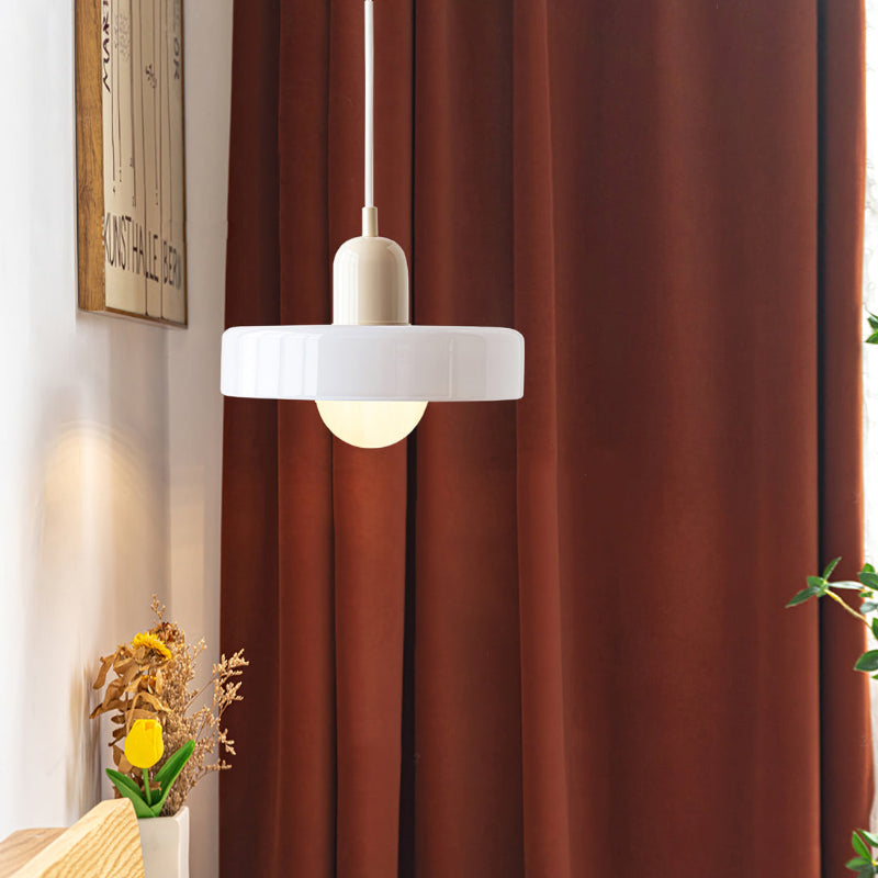 Vibrant Bauhaus-Inspired Glass Pendant Light