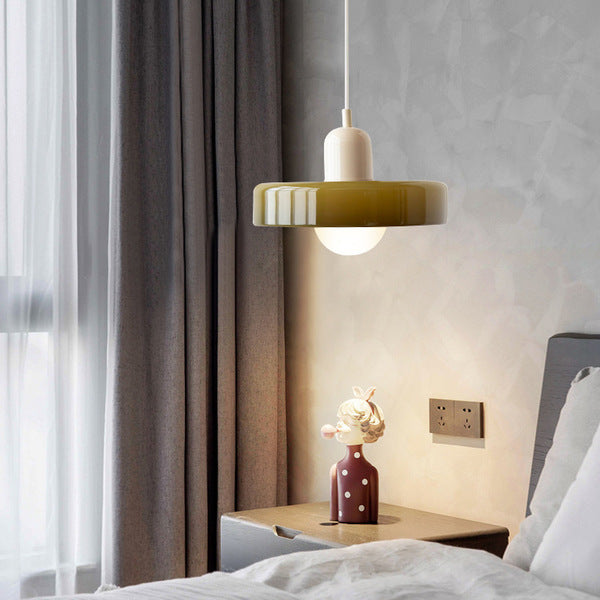 Vibrant Bauhaus-Inspired Glass Pendant Light