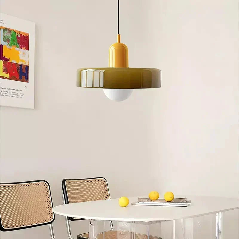 Leandro Bauhaus-Inspired Glass Pendant Light