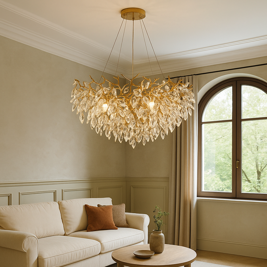 Elegant Round Crystal Pendant Light