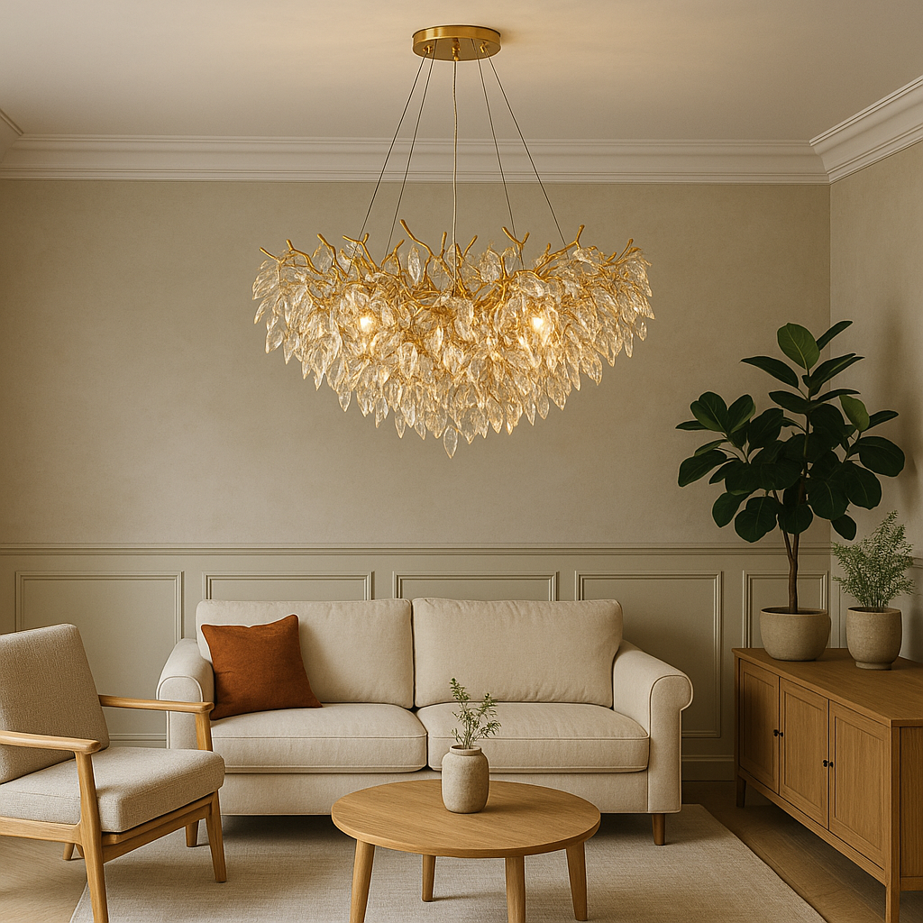 Elegant Round Crystal Pendant Light