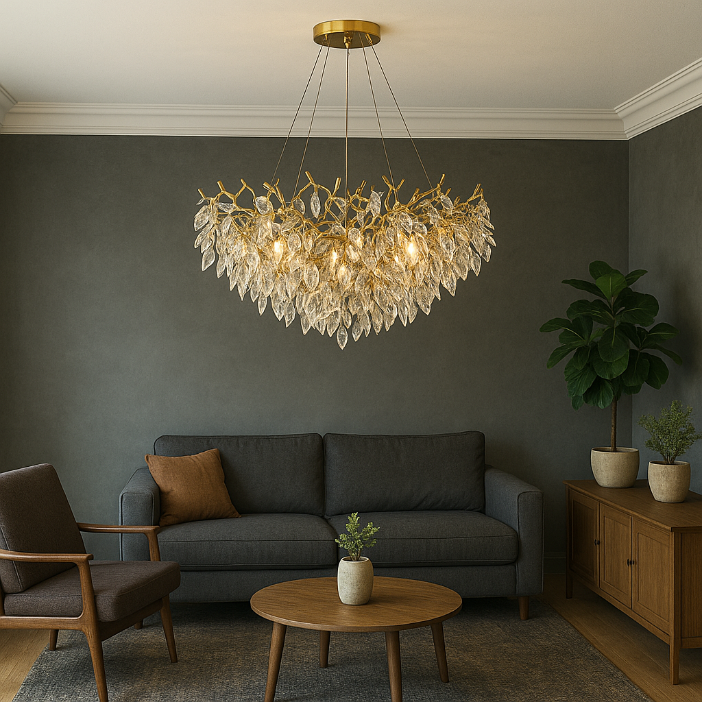 Elegant Round Crystal Pendant Light