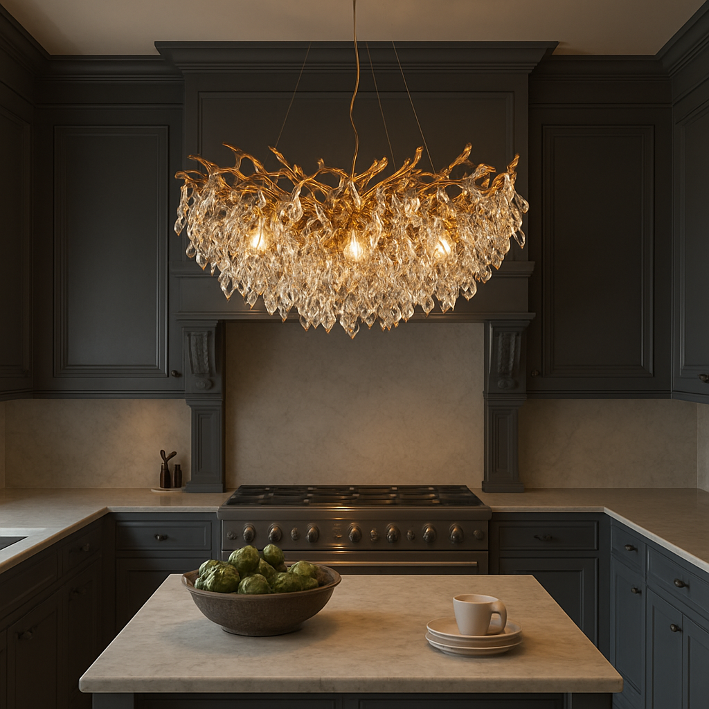 Elegant Round Crystal Pendant Light