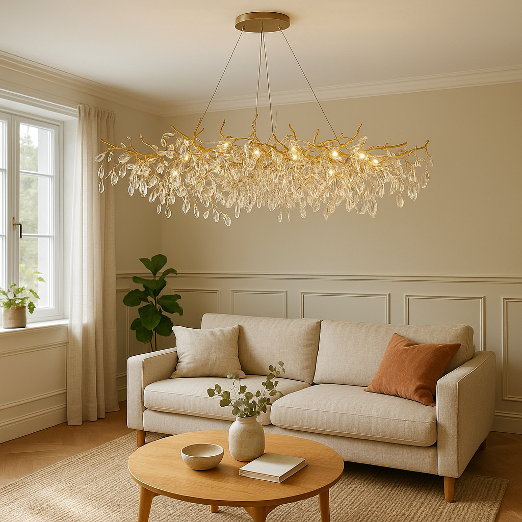 French-Style Glass Chandelier