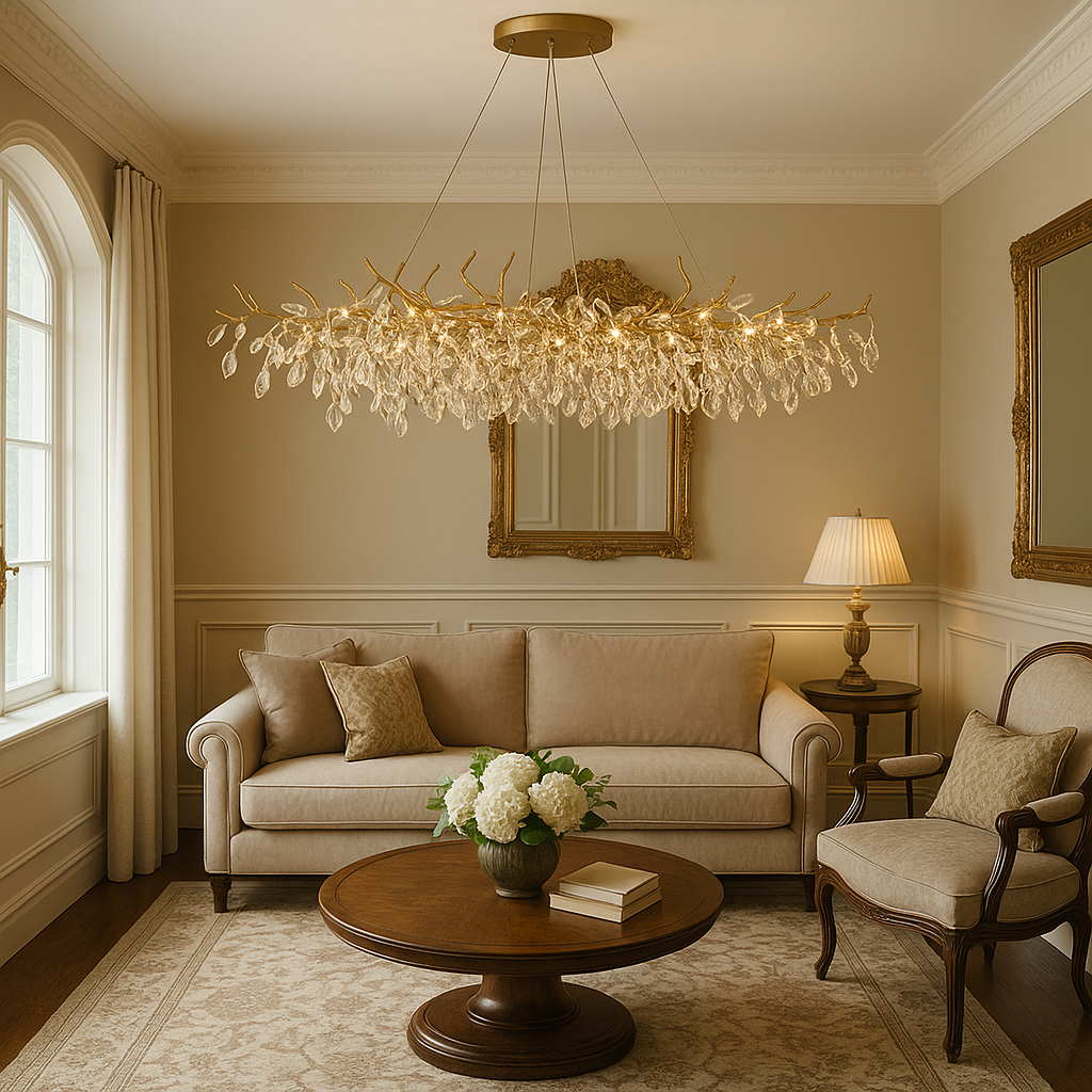 French-Style Glass Chandelier