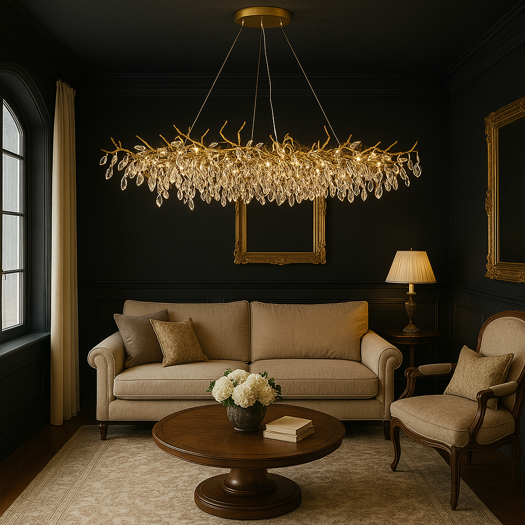 French-Style Glass Chandelier