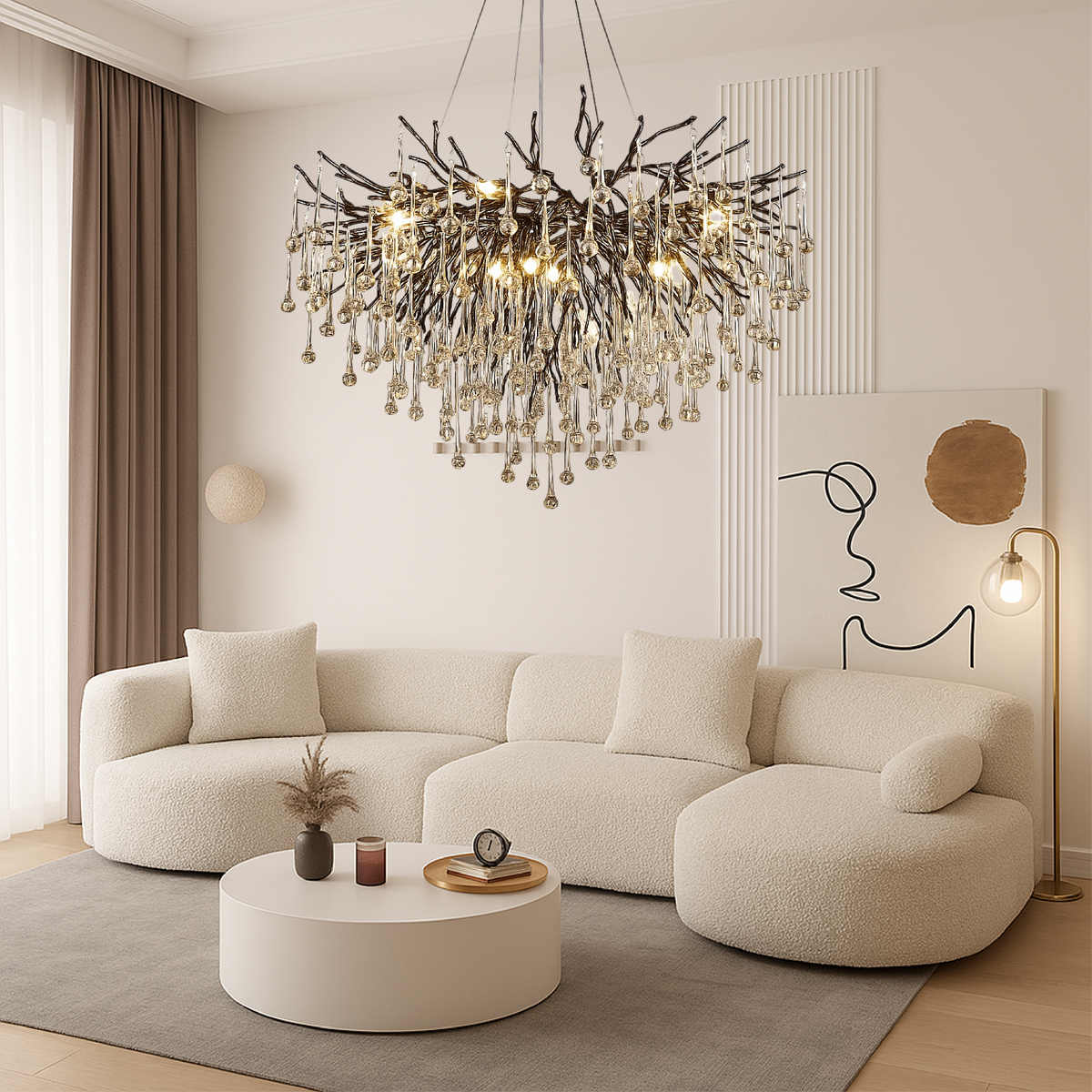 Elegant Black Raindrop Pendant Light