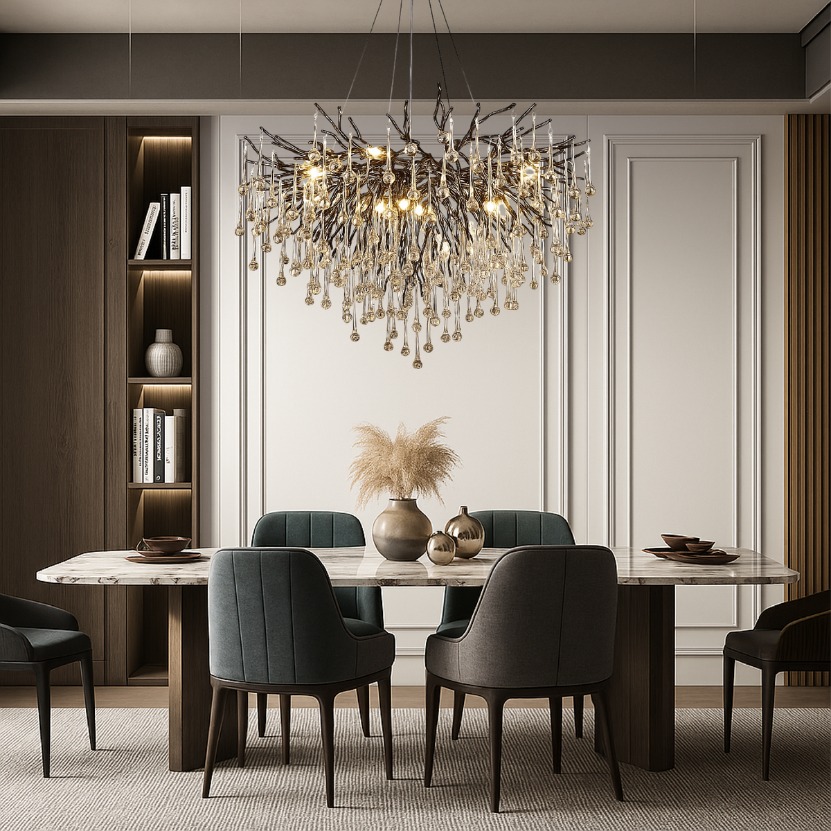 Elegant Black Raindrop Pendant Light