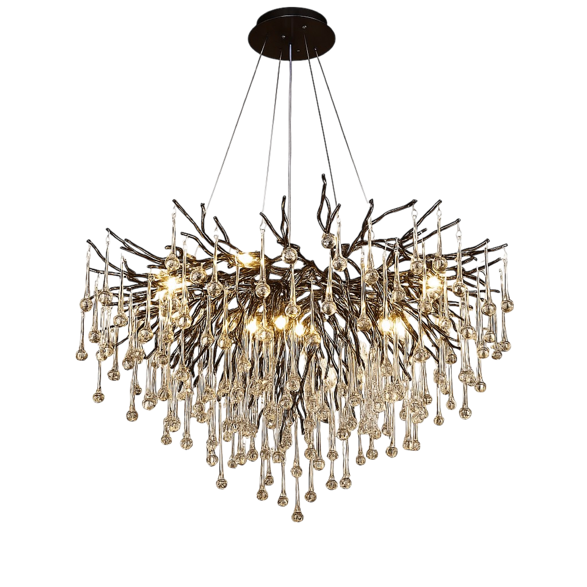 Elegant Black Raindrop Pendant Light