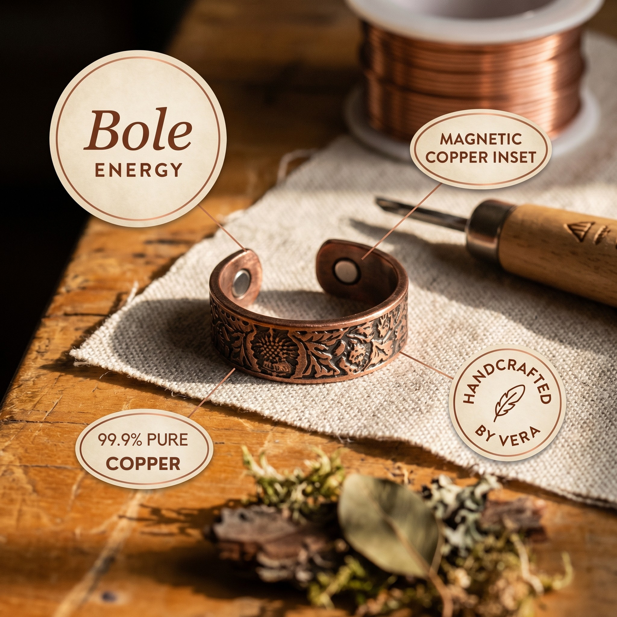 Harris' Bole Copper Ring
