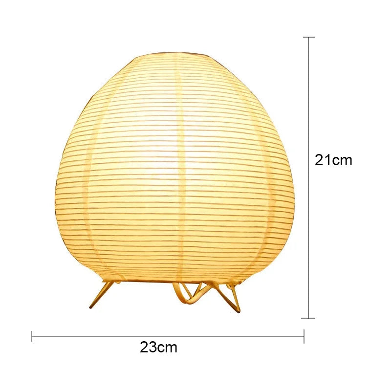 Luna Japanese Washi Paper LED Lantern