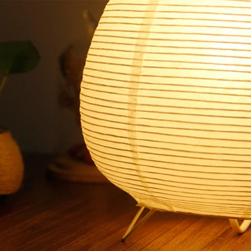 Luna Japanese Washi Paper LED Lantern