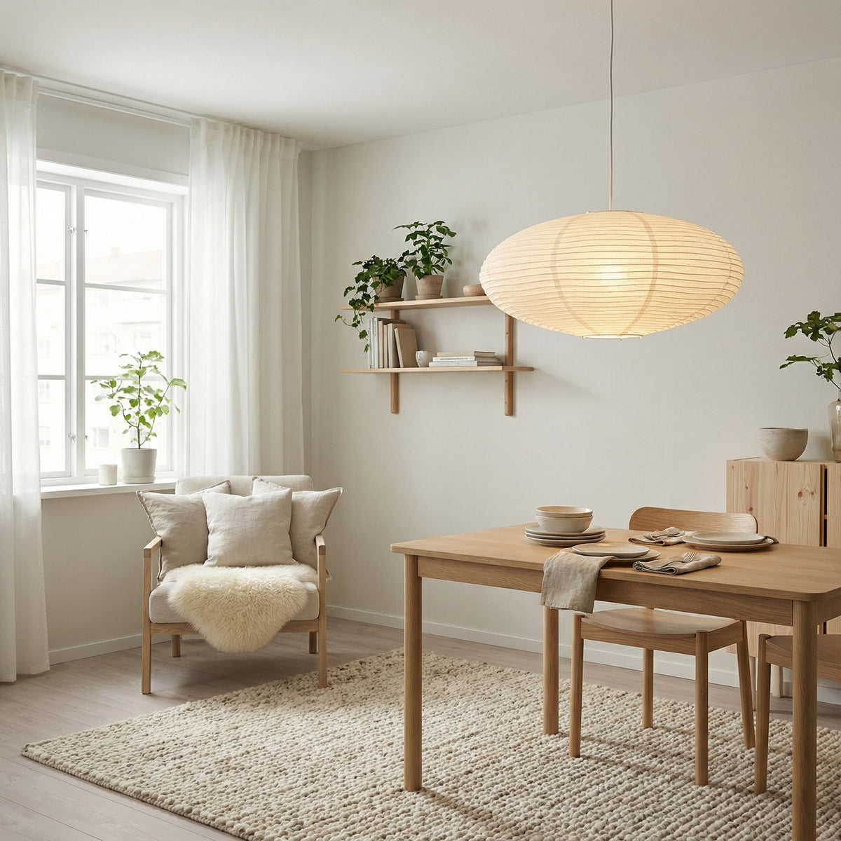 Wabi Sabi Paper Pendant Light