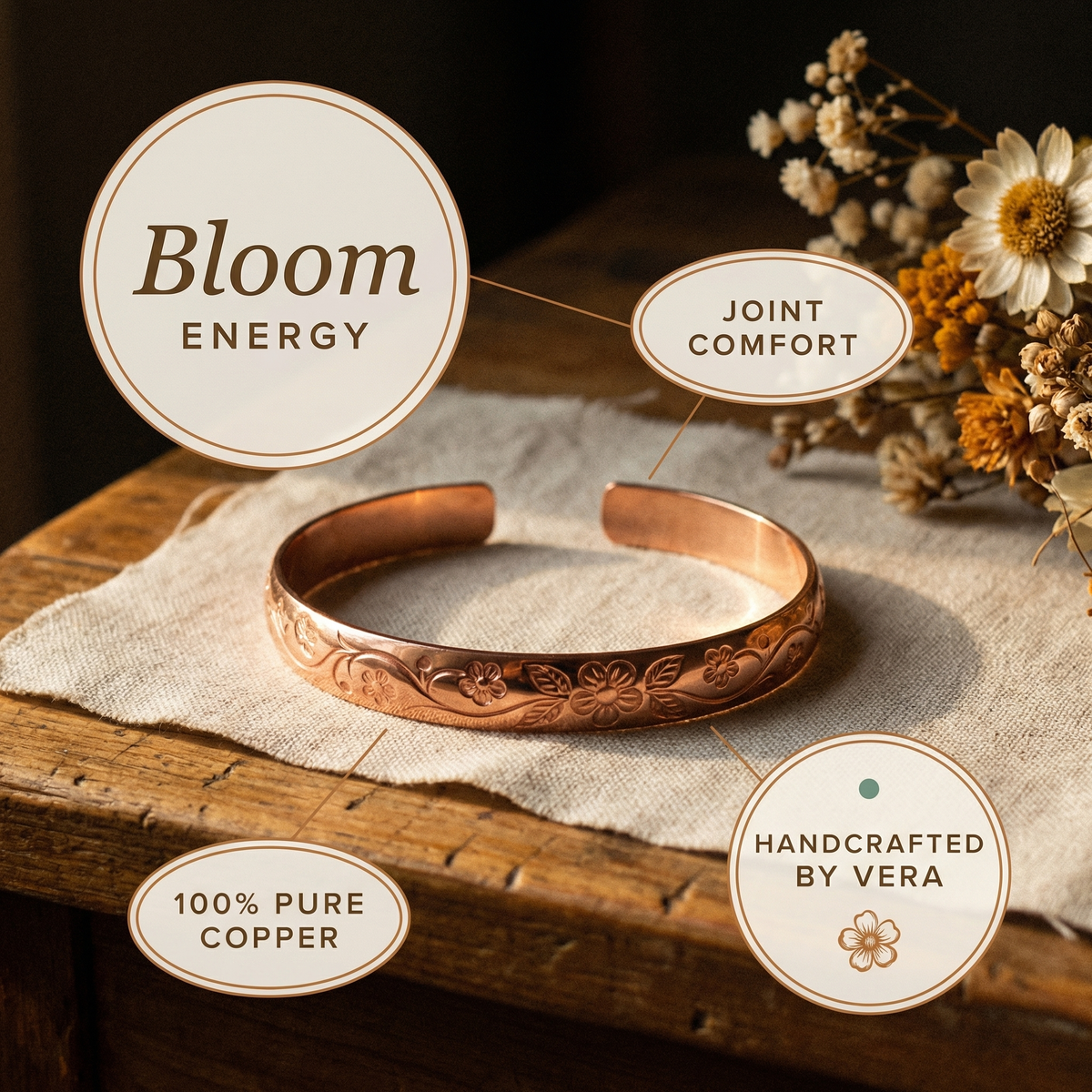 Harris' Bloom Copper Bracelet