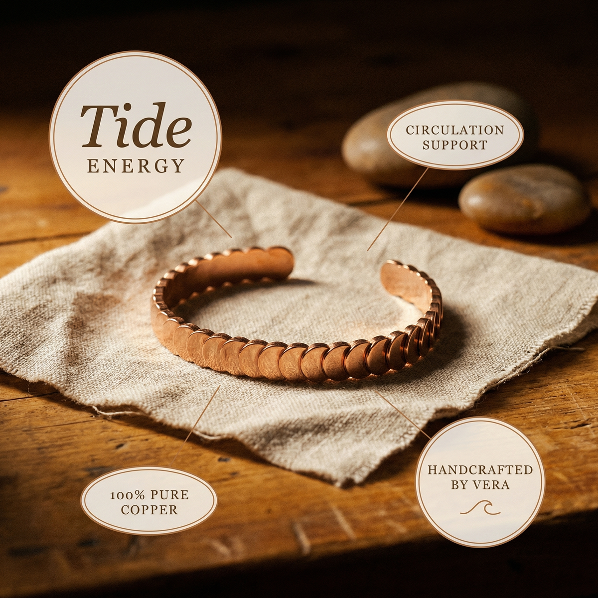 Harris' Tide Copper Bracelet