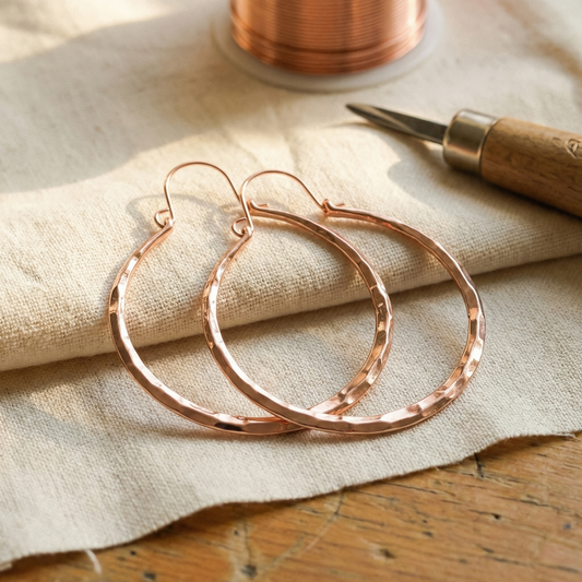 Harris' Willow Copper Earrings