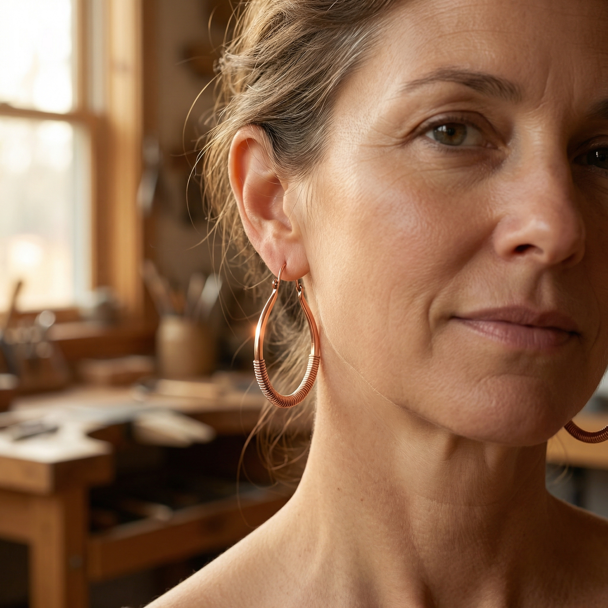 Harris' Creek Copper Earrings