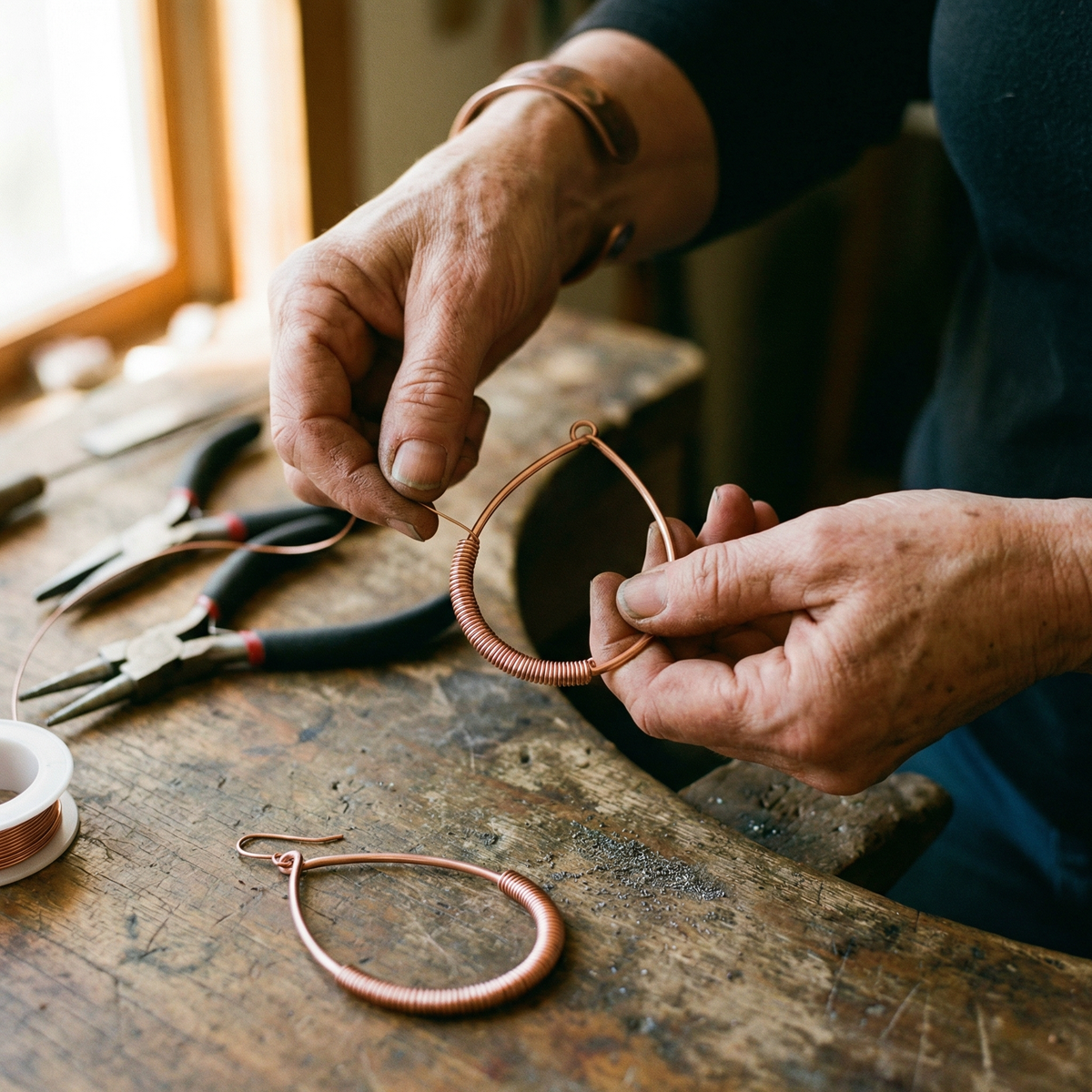 Harris' Creek Copper Earrings