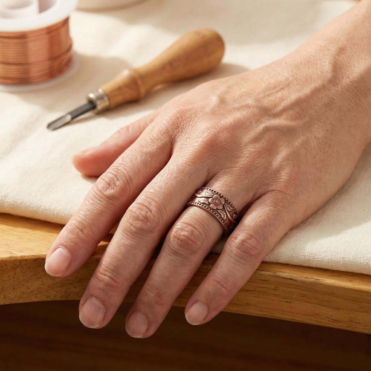 Harris' Petal Copper Ring