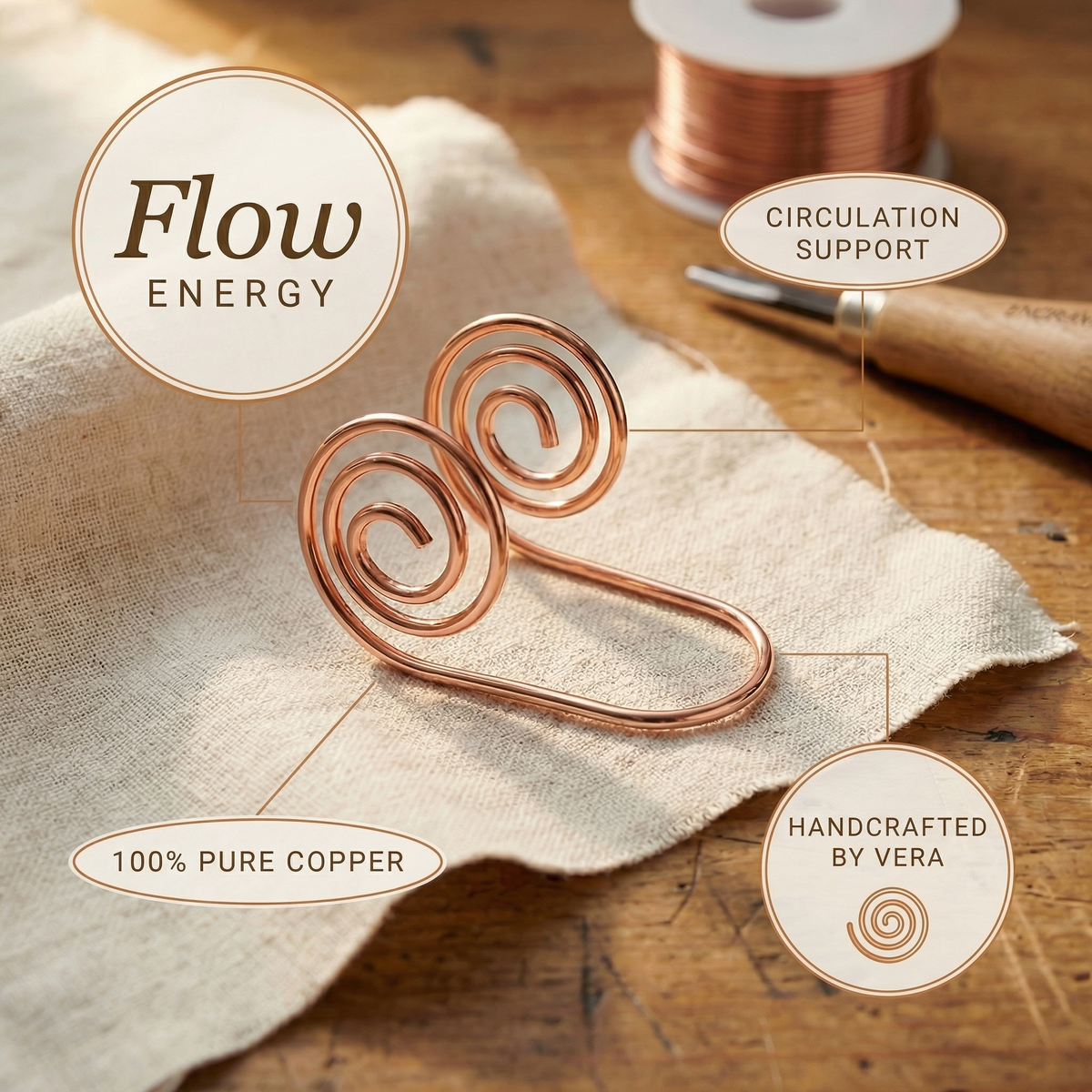 Harris' Flow Copper Hand Spiral