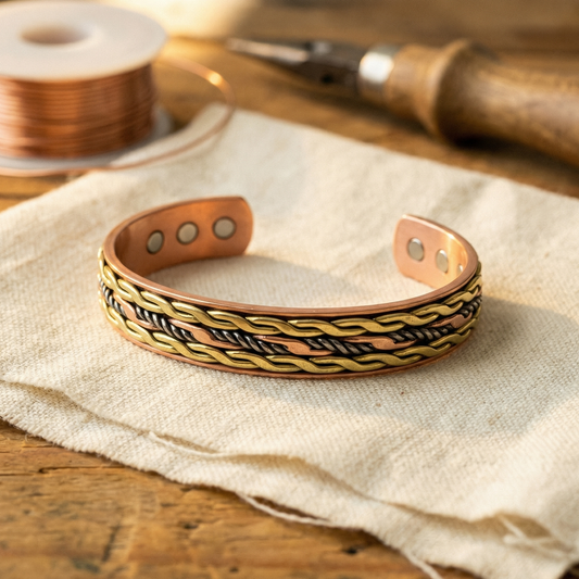 Harris' Weave Copper Bracelet