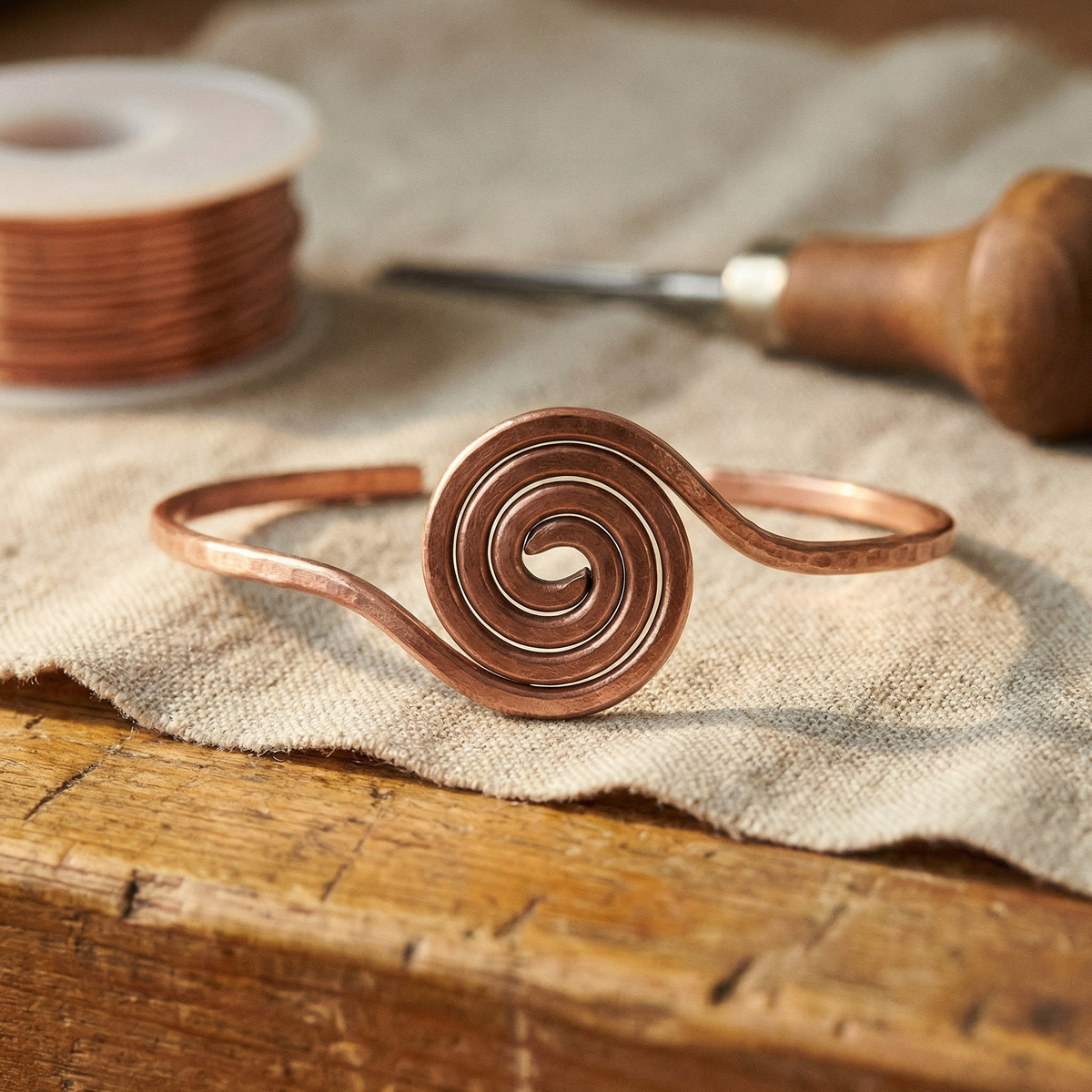 Harris' Coil Copper Anklet