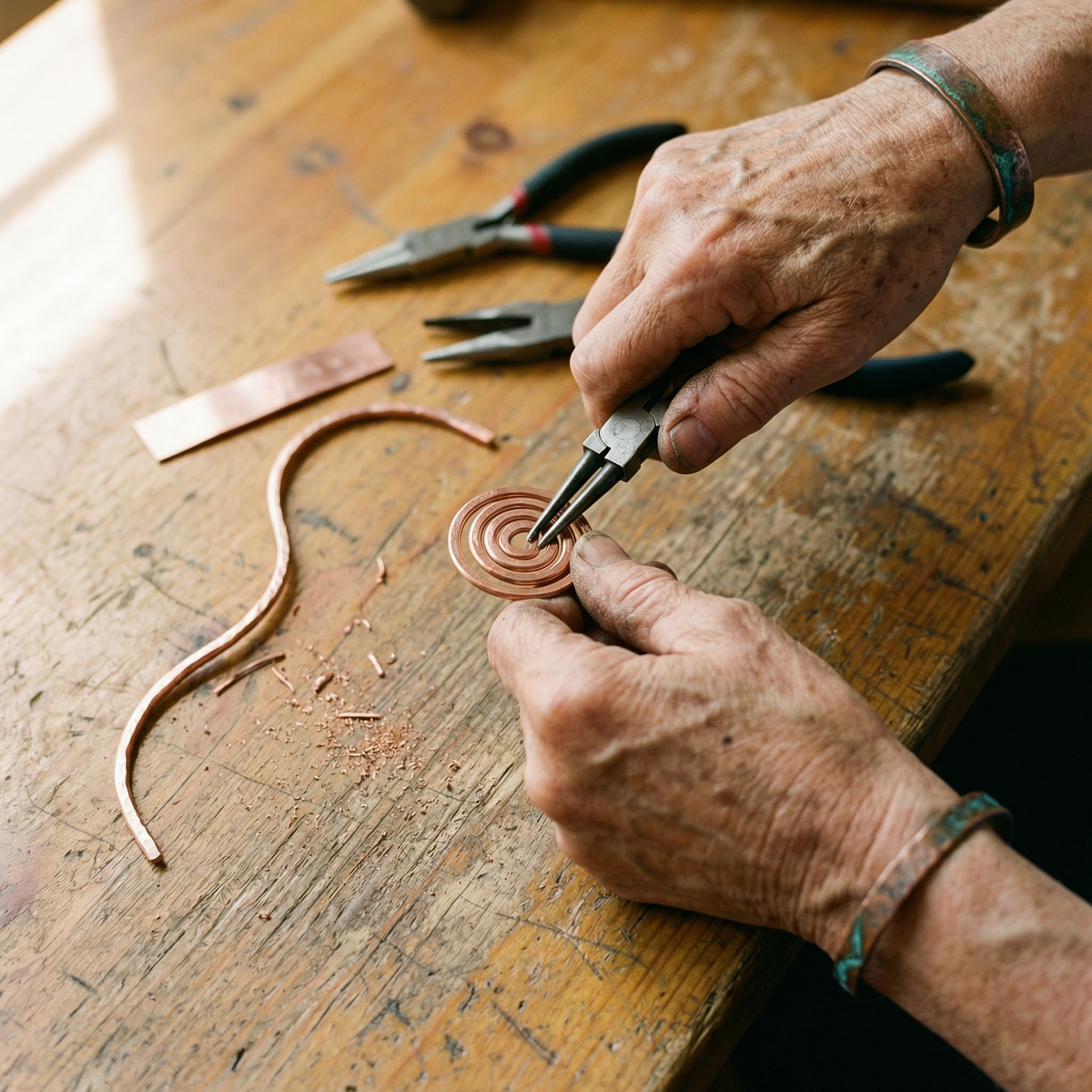 Harris' Coil Copper Anklet