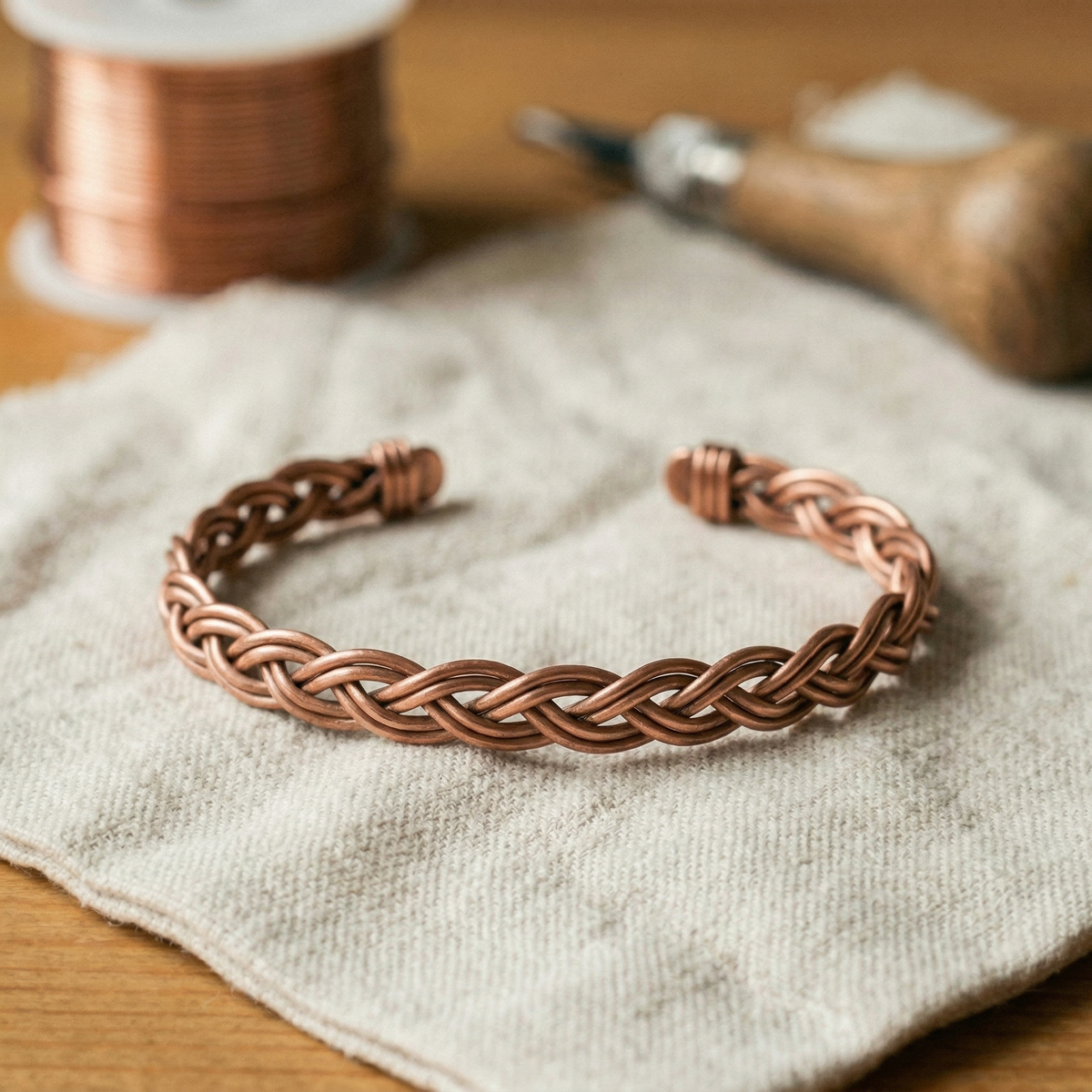 Harris' Reed Copper Anklet