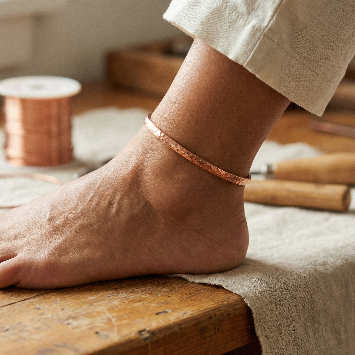 Harris' Sand Copper Anklet