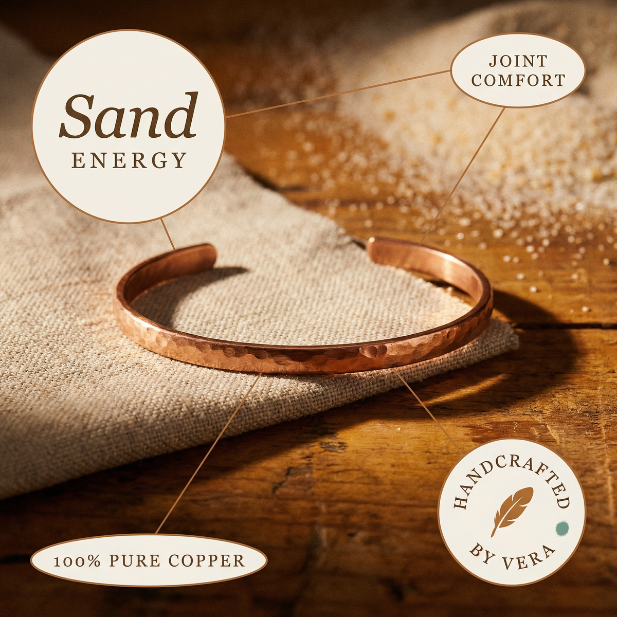 Harris' Sand Copper Anklet