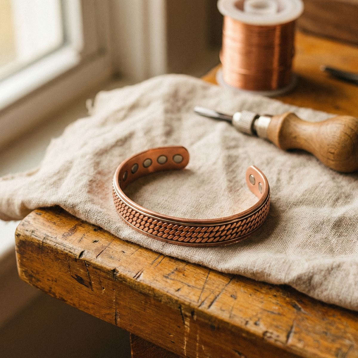 Harris' Wave Copper Bracelet
