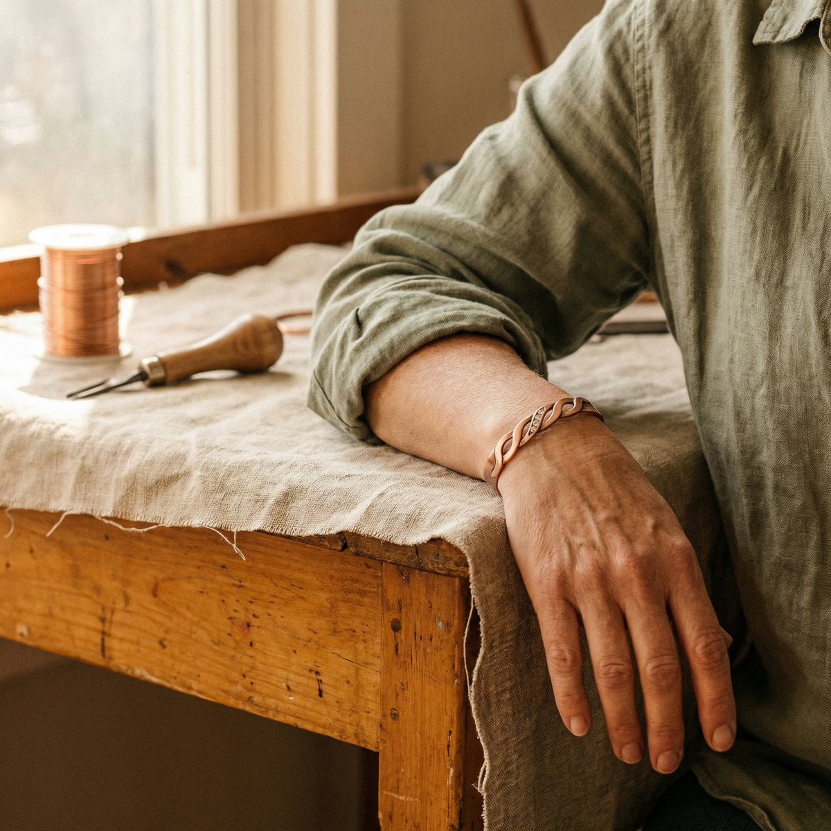 Harris' Seam Copper Bracelet