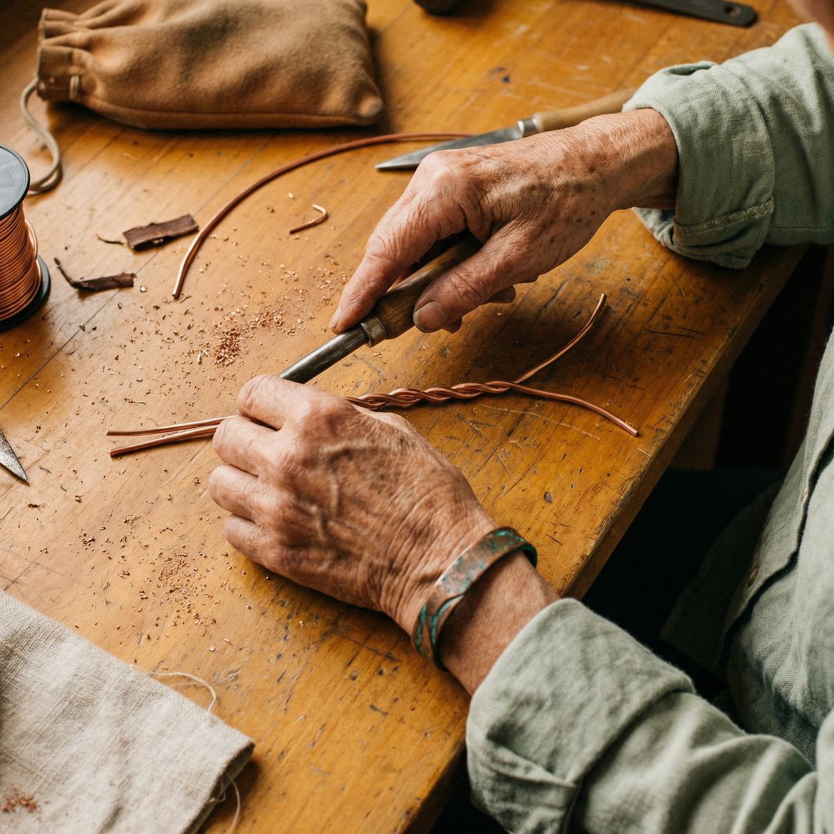 Harris' Seam Copper Bracelet