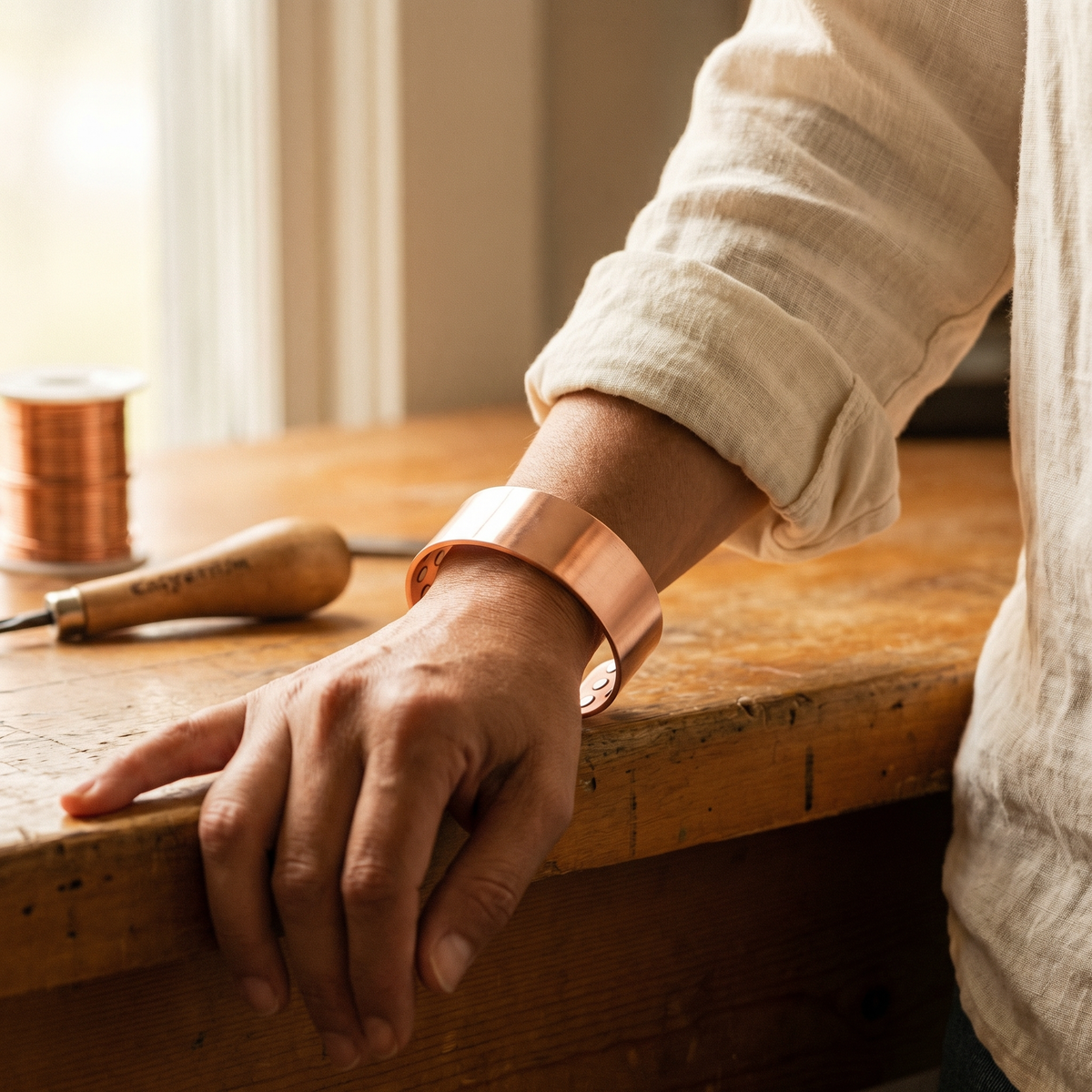 Harris' Anvil Copper Bracelet