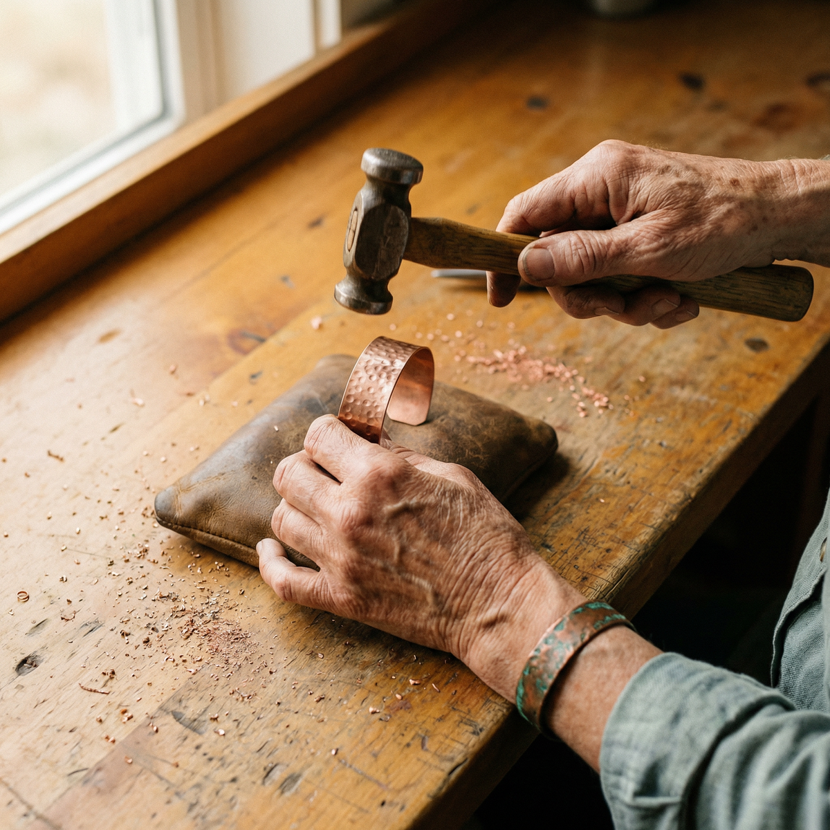Harris' Furrow Copper Bracelet