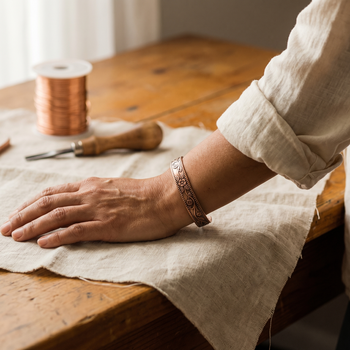 Harris' Knell Copper Bracelet