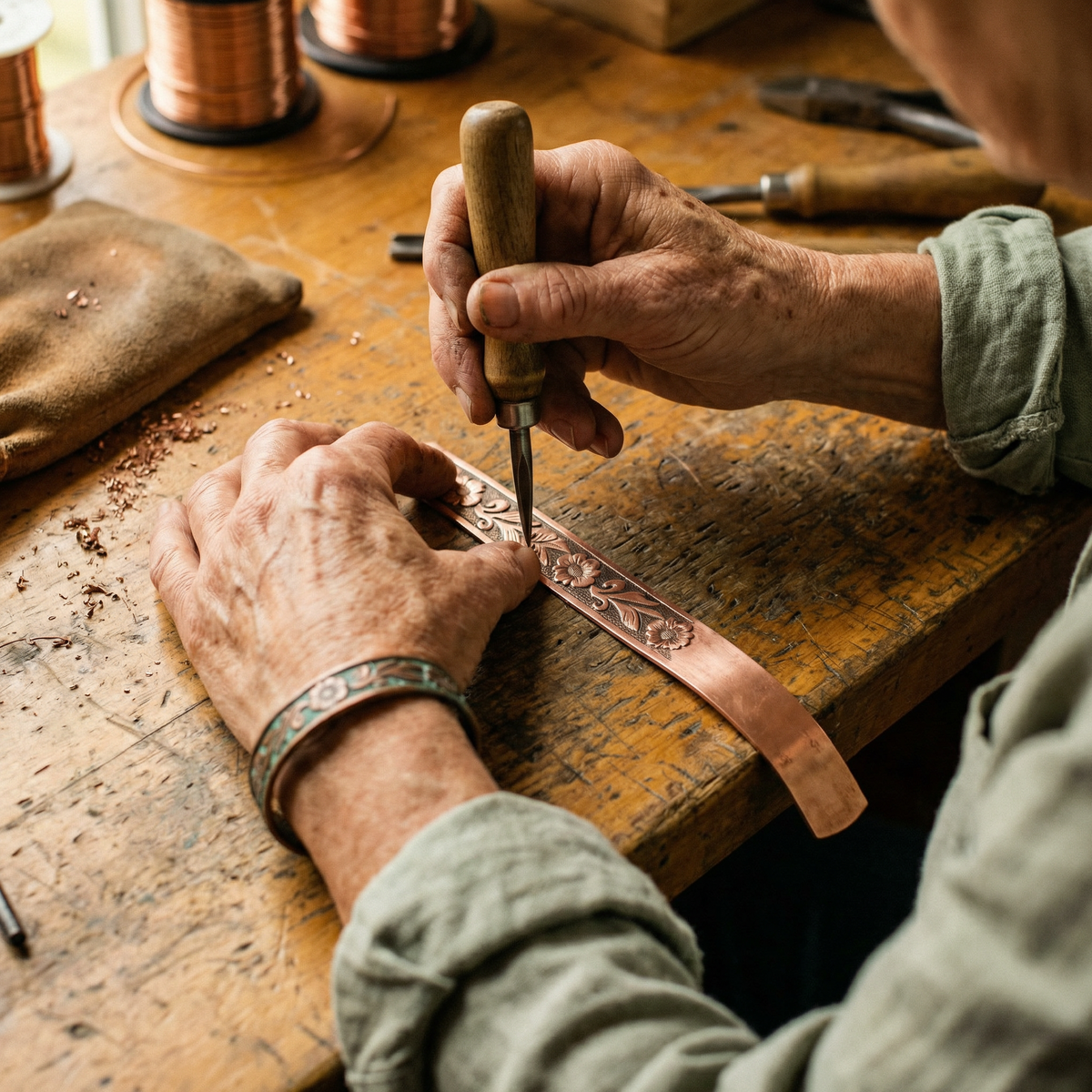 Harris' Vine Copper Bracelet