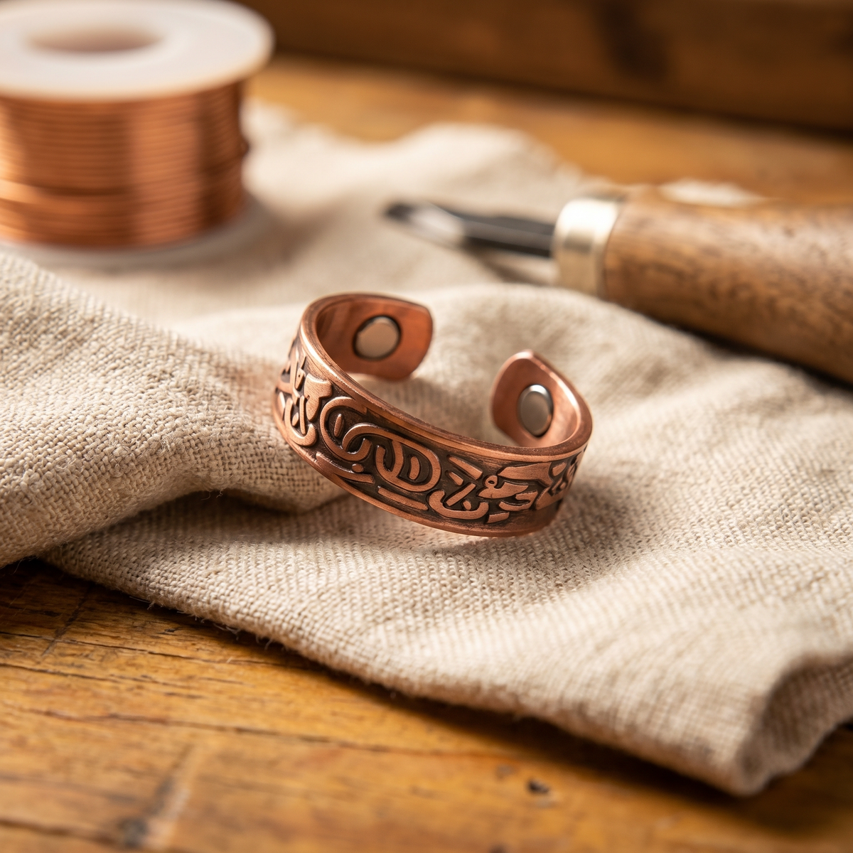 Harris' Burr Copper Ring