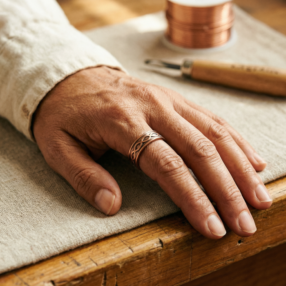 Harris' Char Copper Ring