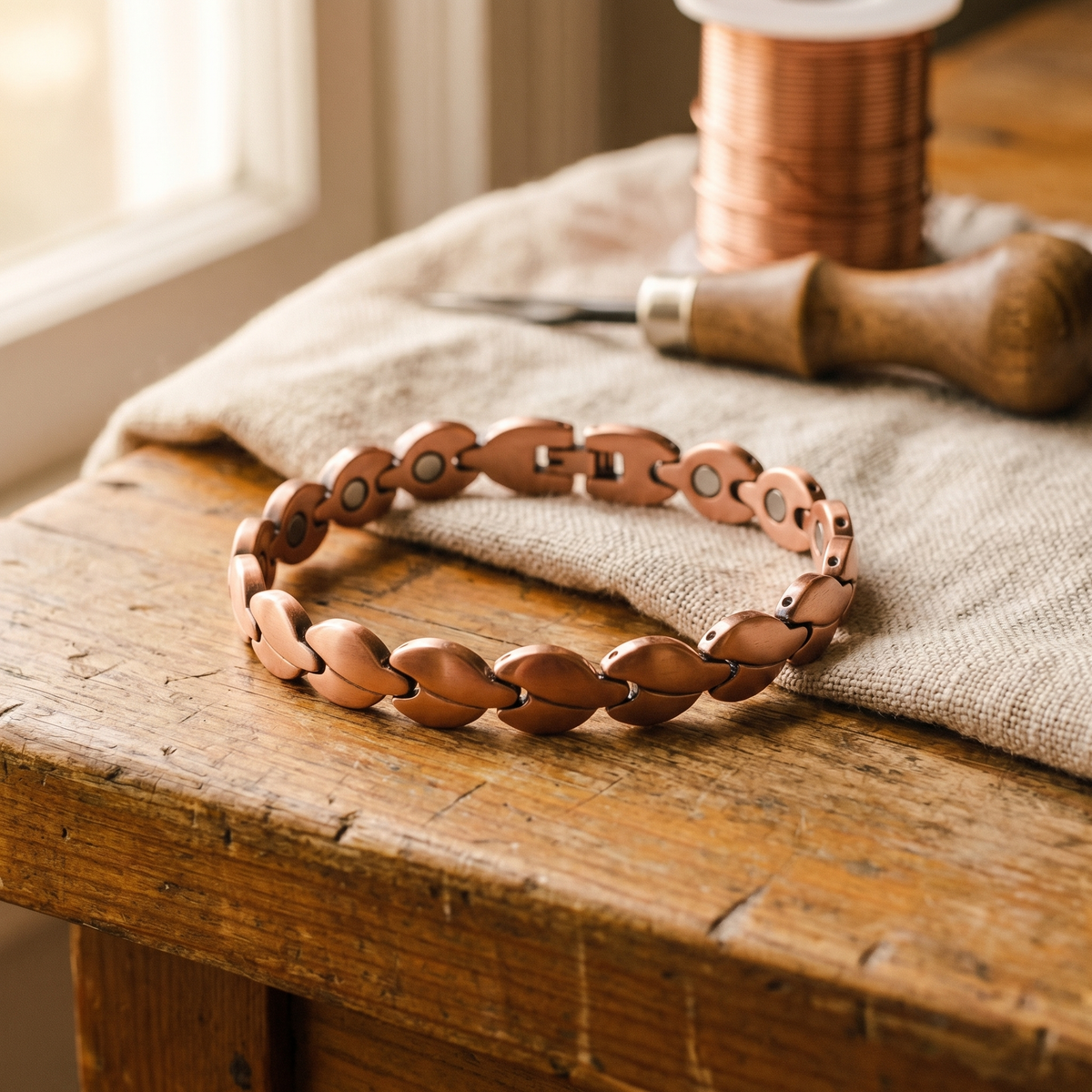 Harris' Marsh Copper Anklet