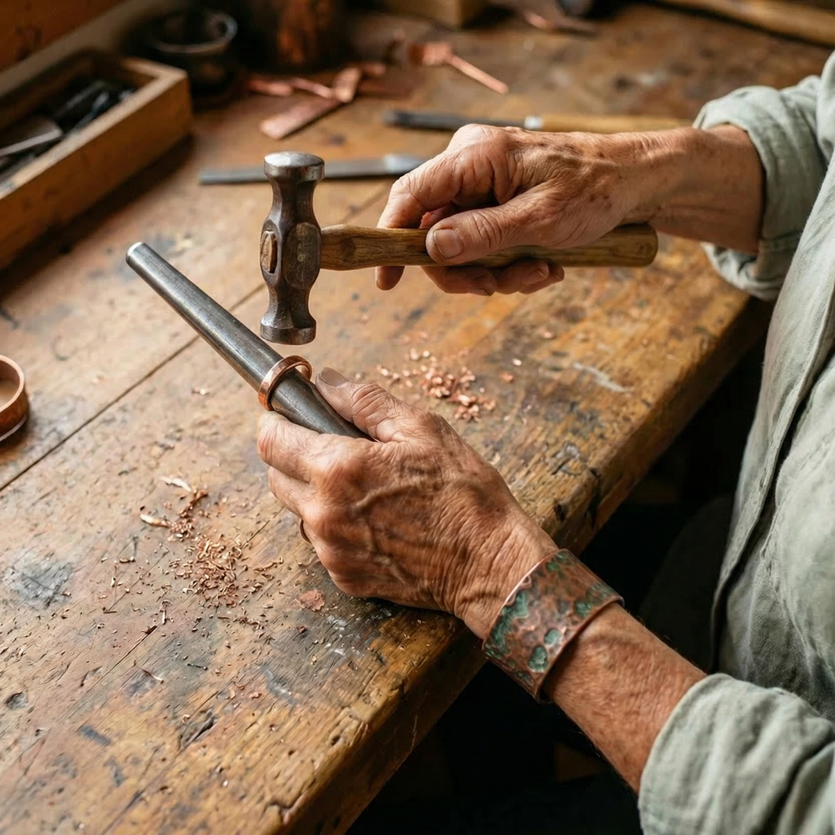 Harris' Tine Copper Ring
