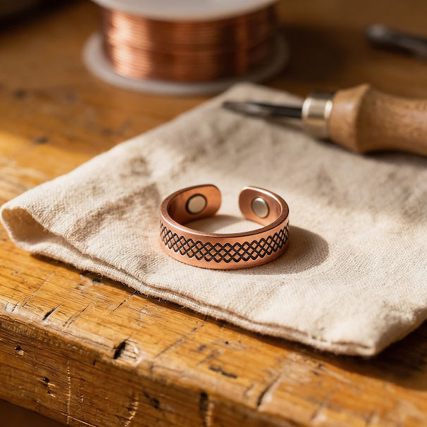 Harris' Grid Copper Ring