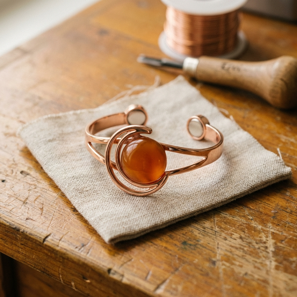 Harris' Sphere Orange Copper Bracelet