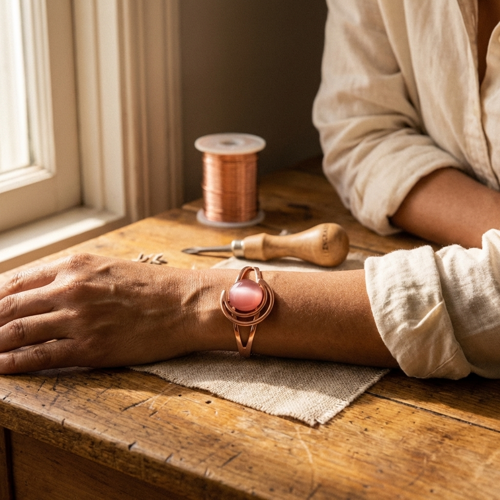 Harris' Sphere Pink Copper Bracelet