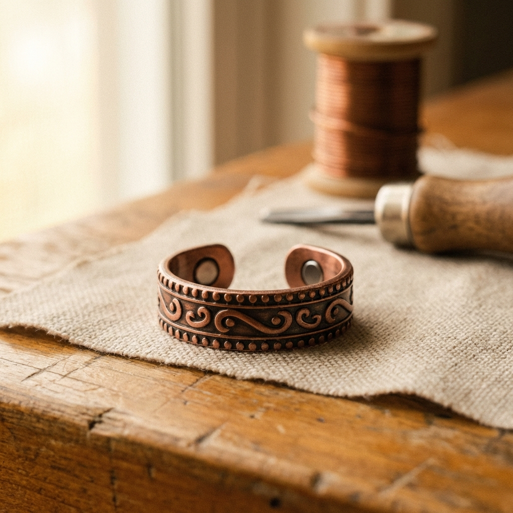 Harris' Fern Copper Ring