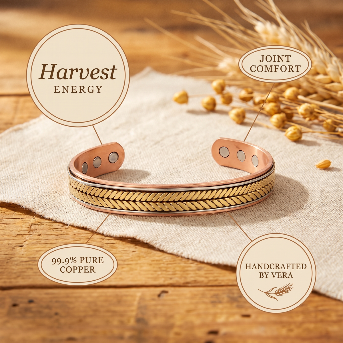 Harris' Harvest Copper Bracelet