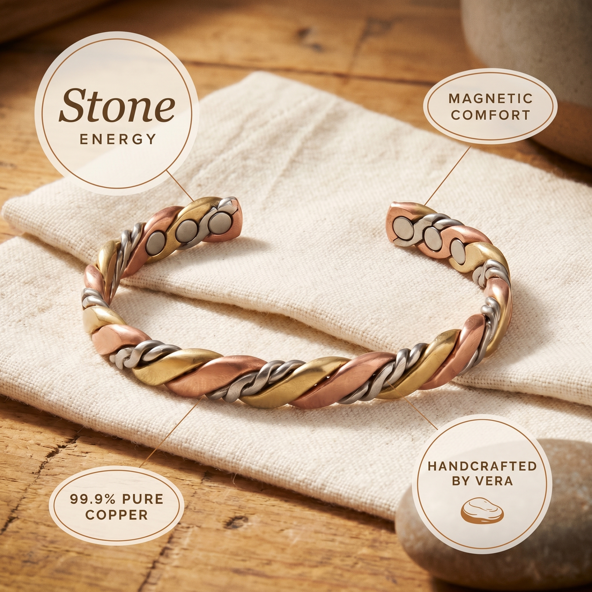 Harris' Stone Copper Bracelet