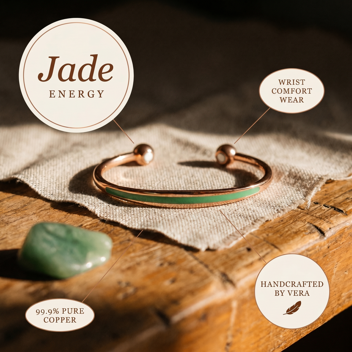 Harris' Jade Copper Bracelet