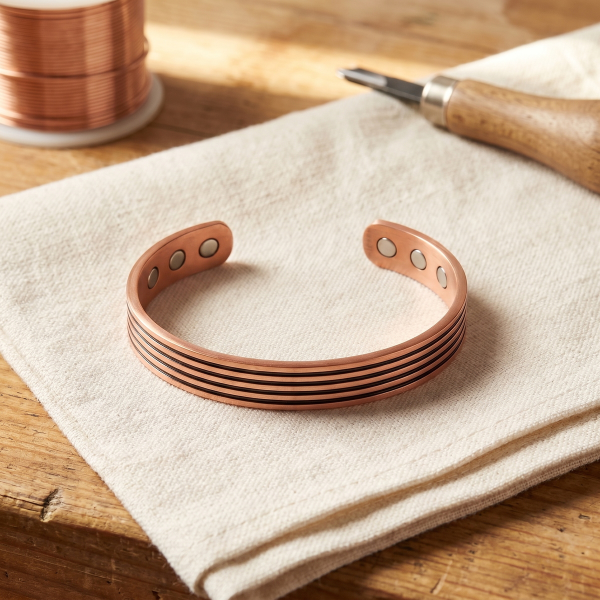 Harris' Sage Copper Bracelet